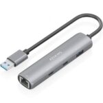 Hub USB Aisens ASUC-4P036-GR/ 2xUSB Tipo-C/ 1xUSB/ 1xRJ45/ Gris
