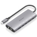Docking USB Tipo-C Aisens ASUC-6P030-GR/ 1xHDMI 4K/ 1xUSB/ 2xUSB Tipo-C/ 1xRJ45/ 1xUSB Tipo-C PD/ Gris