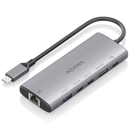art_ais-hub20asuc-6p030-gr_1.jpg Docking USB Tipo-C Aisens ASUC-6P030-GR/ 1xHDMI 4K/ 1xUSB/ 2xUSB Tipo-C/ 1xRJ45/ 1xUSB Tipo-C PD/ Gris - Imagen 1