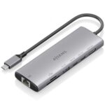 Docking USB Tipo-C Aisens ASUC-7P032-GR/ 1xHDMI 4K/ 1xUSB/ 2xUSB Tipo-C/ 1xRJ45/ 1xLector Tarjetas/ Gris