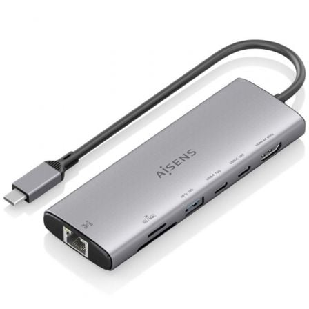 art_ais-hub20asuc-7p032-gr_1.jpg Docking USB Tipo-C Aisens ASUC-7P032-GR/ 1xHDMI 4K/ 1xUSB/ 2xUSB Tipo-C/ 1xRJ45/ 1xLector Tarjetas/ Gris - Imagen 1