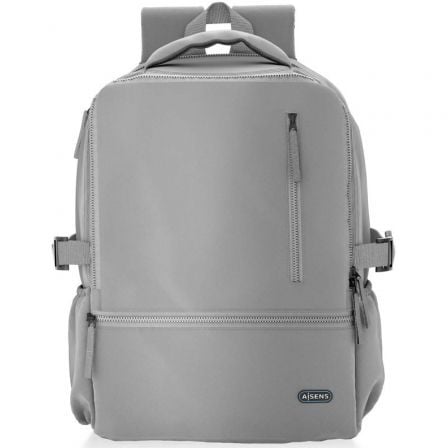 art_ais-moc20asbg-bp087-gr_1.jpg Mochila Aisens ASBG-BP087-GR para Portátiles hasta 15.6"/ Impermeable/ Gris - Imagen 1