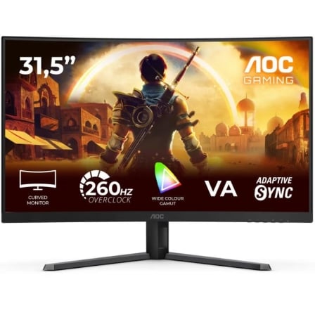 art_aoc-m20c32g42ze_1.jpg Monitor Gaming Curvo AOC C32G42ZE 34"/ Full HD/ 0.5ms/ 240Hz/ VA/ Negro - Imagen 1