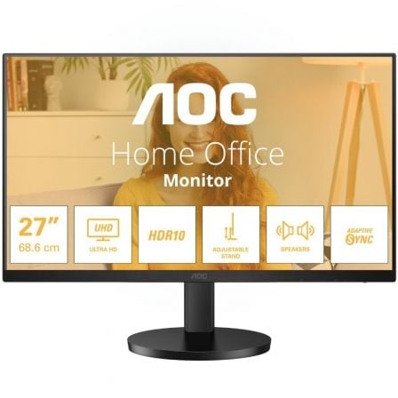 art_aoc-m20u27b3af_1.jpg Monitor Profesional AOC U27B3AF 27"/ 4K/ Multimedia/ Regulable en altura/ Negro - Imagen 1