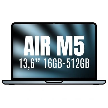 art_apl-book20air20mdhh4ybardera_1.jpg Apple Macbook Air 13,6"/ M5 10-Core CPU/ 16GB/ 512GB SSD/ 8-Core GPU/ Azul - Imagen 1