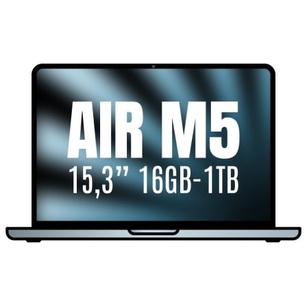 art_apl-book20air20mdvt4ybardera_1.jpg Apple Macbook Air 15,3"/ M5 10-Core CPU/ 16GB/ 1TB SSD/ 10-Core GPU/ Azul - Imagen 1