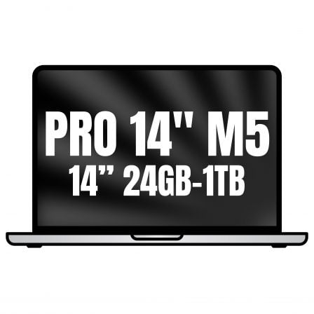 art_apl-book20pro20mgdn4ybardera_1.jpg Apple Macbook Pro 14"/ M5 Pro 15-Core CPU/ 24GB/ 1TB SSD/ 16-Core GPU/ Plata - Imagen 1