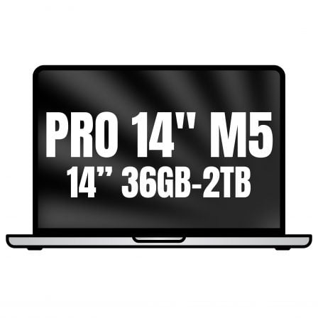 art_apl-book20pro20mgdq4ybardera_1.jpg Apple Macbook Pro 14"/ M5 Max 36-Core CPU/ 36GB/ 2TB SSD/ 32-Core GPU/ Plata - Imagen 1