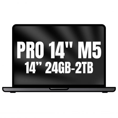 art_apl-book20pro20mgdt4ybardera_1.jpg Apple Macbook Pro 14"/ M5 Pro 18-Core CPU/ 24GB/ 2TB SSD/ 20-Core GPU/ Negro Espacial - Imagen 1