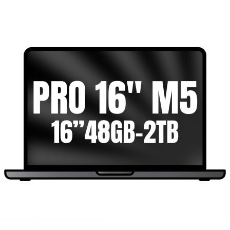 art_apl-book20pro20mgee4ybardera_1.jpg Apple Macbook Pro 16"/ M5 Max 18-Core CPU/ 48GB/ 2TB SSD/ 40-Core GPU/ Negro Espacial - Imagen 1