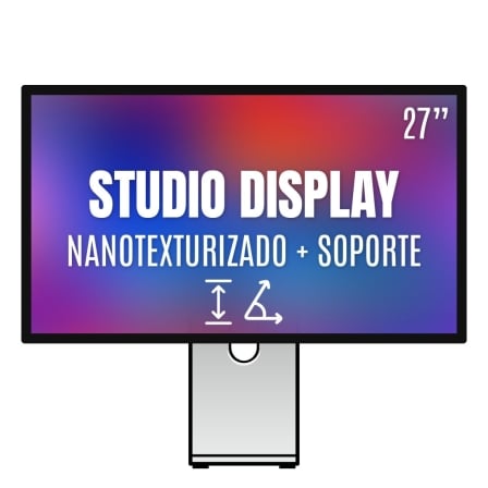 art_apl-display20mff04ypbardera_1.jpg Apple Studio Display 27"/ Cristal Nano texturizado/ Soporte con altura e inclinación ajustable - Imagen 1