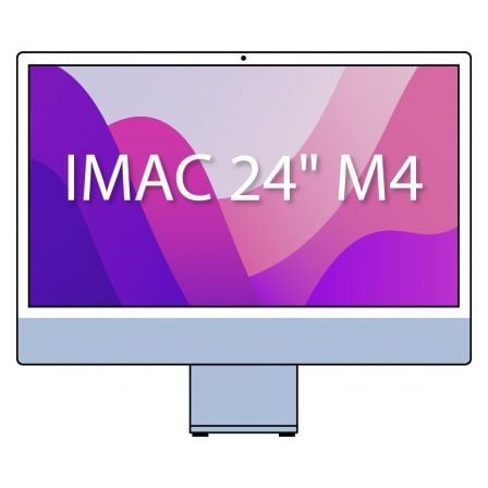 art_apl-imac20md2t4ybardera_1.jpg Apple iMac 24" Retina 4,5K / M4 10-Core CPU/ 24Gb/ 512Gb SSD/ 10-Core GPU/ Azul - Imagen 1