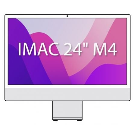 art_apl-imac20mwuc3ybardera_1.jpg Apple iMac 24" Retina 4,5K / M4 8-Core CPU/ 16Gb/ 256Gb SSD/ 8-Core GPU/ Plata - Imagen 1