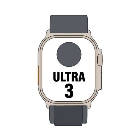 art_apl-watch20ultra20mf0v4qlbardera_1.jpg Apple Watch Ultra 3/ GPS/ Cellular/ 49mm/ Caja Titanio Negro/ Correa Loop Alpine Negra M - Imagen 1