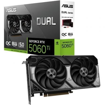 art_asu-gf20rtx5060ti20d20oc208g_1.jpg Tarjeta Gráfica Asus Dual GeForce RTX 5060 Ti OC/ 8GB GDDR7 - Imagen 1