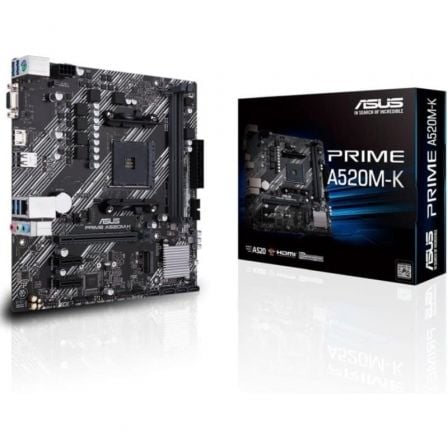 art_asu-pb20prime20a520m-k_1.jpg Placa Base Asus Prime A520M-K Socket AM4/ DDR4/ PCIe 3.0/ Micro ATX - Imagen 1