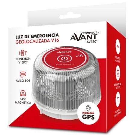 art_avt-luz20connected20av1201_1.jpg Luz baliza de emergencia para coche Avant V16 Connected AV1201/ Homologada/ Base Imantada/ Geolocalizable/ Funciona a Pilas - Imagen 1