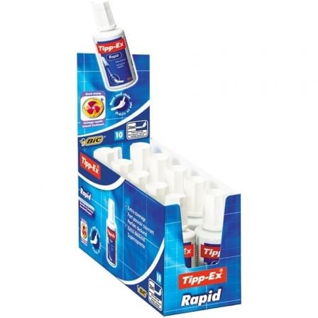 art_bic-tippex20rap20b102020ml2010u_1.jpg Caja de Correctores de Escritura Líquida Bic Tipp-Ex Rapid Fluid/ 20ml/ 10 unidades - Imagen 1