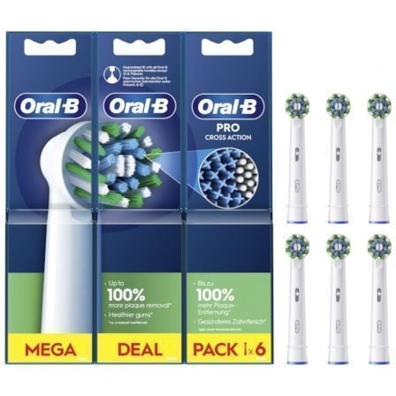 art_bra-pae-cab20pro20ca206u_1.jpg Cabezal de Recambio para cepillo Oral-B Pro Cross Action/ Pack 6 uds - Imagen 1