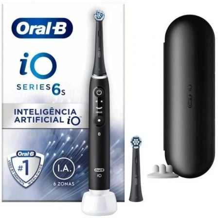 art_bra-pae20cep20io20620220rec20bk_1.jpg Cepillo Dental Braun Oral-B iO 6/ Incluye 2 Recambios/ Negro - Imagen 1