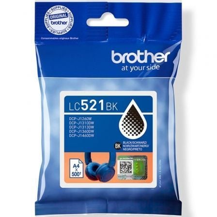 art_bro-c20lc521bk_1.jpg Cartucho de Tinta Original Brother LC521BK/ Negro - Imagen 1