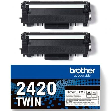 art_bro-tn-2420twin_1.jpg Tóner Original Brother TN2420TWIN Multipack XL Alta Capacidad/ 2x Negro - Imagen 1
