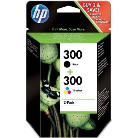 art_cn637ee_1.jpg Cartucho de Tinta Original HP nº300 Multipack/ Negro/ Tricolor - Imagen 1
