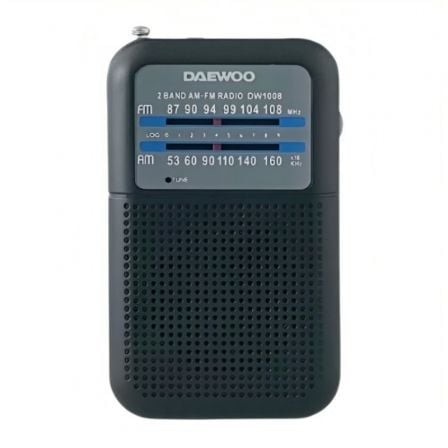 art_dae-radio20dw1008_1.jpg Radio Portátil Daewoo DW1008/ Negra - Imagen 1