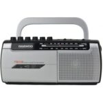 Radio Cassete Daewoo DW1107/ con Cable/ a Pilas/ Negra y Plateada