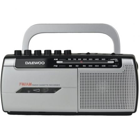 art_dae-radio20dw1107_1.jpg Radio Cassete Daewoo DW1107/ con Cable/ a Pilas/ Negra y Plateada - Imagen 1