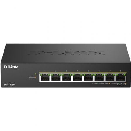 art_dlk-switch20dms-108p20e_1.jpg Switch D-Link DMS-108P/E 8 Puertos/ RJ-45 Gigabit 10/100/1000 PoE - Imagen 1