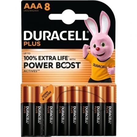 art_drc-pila20dpblr3b8_1.jpg Pack de 8 Pilas AAA Duracell Plus Power Boost DPBLR3B8/ 1.5V/ Alcalinas - Imagen 1