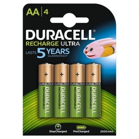 art_drc-pila20hr06-p_1.jpg Pack de 4 Pilas AA Duracell HR06-P/ 1.2V/ Recargables - Imagen 1