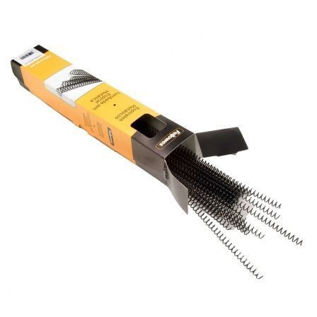 art_fell-espiral205110401_1.jpg Espirales Metálicas Fellowes 5110401/ Hasta 80 A4/ 100 unidades/ Negras - Imagen 1