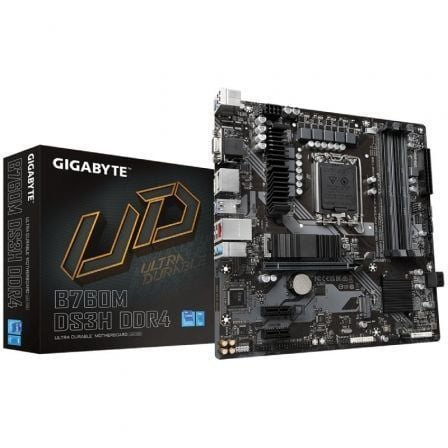 art_gig-pb20b760m20ds3h20ddr4_1.jpg Placa Base Gigabyte B760M DS3H DDR4 Socket 1700/ DDR4/ PCIe 4.0/ Micro ATX - Imagen 1