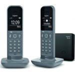 Teléfono Inalámbrico Gigaset CL390/ Pack DUO/ Gris