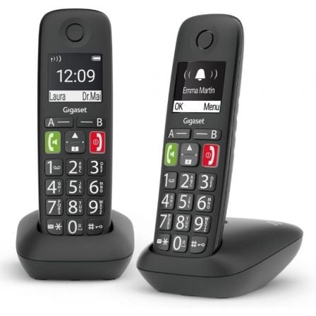 art_giga-tel20e29020duo20bk_1.jpg Teléfono Inalámbrico Gigaset E290/ Pack DUO/ Negro - Imagen 1
