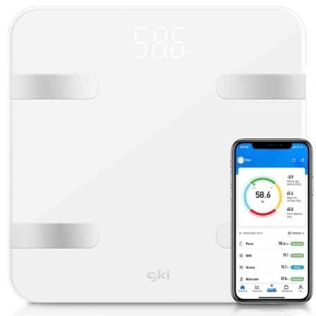 art_gkl-pae-bas20fitblue300white_1.jpg Báscula de Baño GKL Fitblue 300 White/ Hasta 180kg - Imagen 1