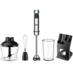 Batidora de mano Grunkel BM-1500SET/ 1500W/ Capacidad 0.8L/ Incluye Vaso, Picadora, Varilla y Soporte