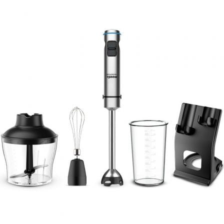 art_grk-pae-bat20bm-1500set_1.jpg Batidora de mano Grunkel BM-1500SET/ 1500W/ Capacidad 0.8L/ Incluye Vaso, Picadora, Varilla y Soporte - Imagen 1