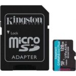 Tarjeta de Memoria Kingston CANVAS Go! Plus 128GB microSD XC con Adaptador/ Clase 10/ 200MBs