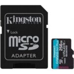 Tarjeta de Memoria Kingston CANVAS Go! Plus 256GB microSD XC con Adaptador/ Clase 10/ 200MBs