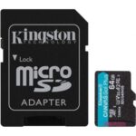 Tarjeta de Memoria Kingston CANVAS Go! Plus 64GB microSD XC con Adaptador/ Clase 10/ 200MBs