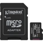Tarjeta de Memoria Kingston CANVAS Select Plus 256GB microSD XC con Adaptador/ Clase 10/ 150MBs