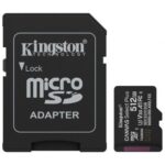 Tarjeta de Memoria Kingston CANVAS Select Plus 512GB microSD XC con Adaptador/ Clase 10/ 150MBs