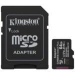Tarjeta de Memoria Kingston CANVAS Select Plus 64GB microSD XC con Adaptador/ Clase 10/ 100MBs