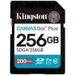 Tarjeta de Memoria Kingston CANVAS Go! Plus 256GB SD XC/ Clase 10/ 200MBs