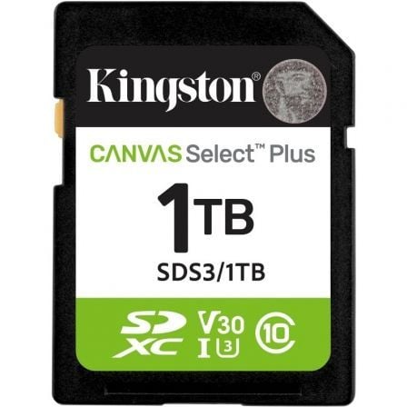 art_kin-sd20sds3201tb_1.jpg Tarjeta de Memoria Kingston CANVAS Select Plus 1TB SD XC/ Clase 10/ 150MBs - Imagen 1
