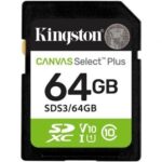 Tarjeta de Memoria Kingston CANVAS Select Plus 64GB SD XC/ Clase 10/ 100MBs