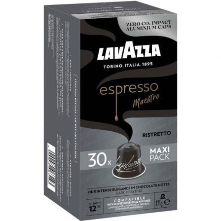 art_lav-cafe20esp20maes20ris2030c_1.jpg Cápsula Lavazza Espresso Maestro Ristretto para cafeteras Nespresso/ Caja de 30 - Imagen 1